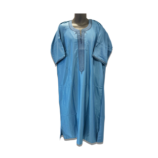 Moroccan Thoube With Short Hand Steel Blue