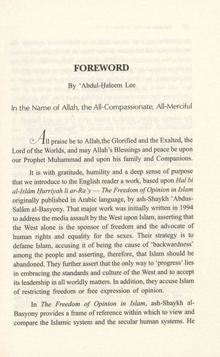 The Freedom of Opinion In Islam - simplyislam